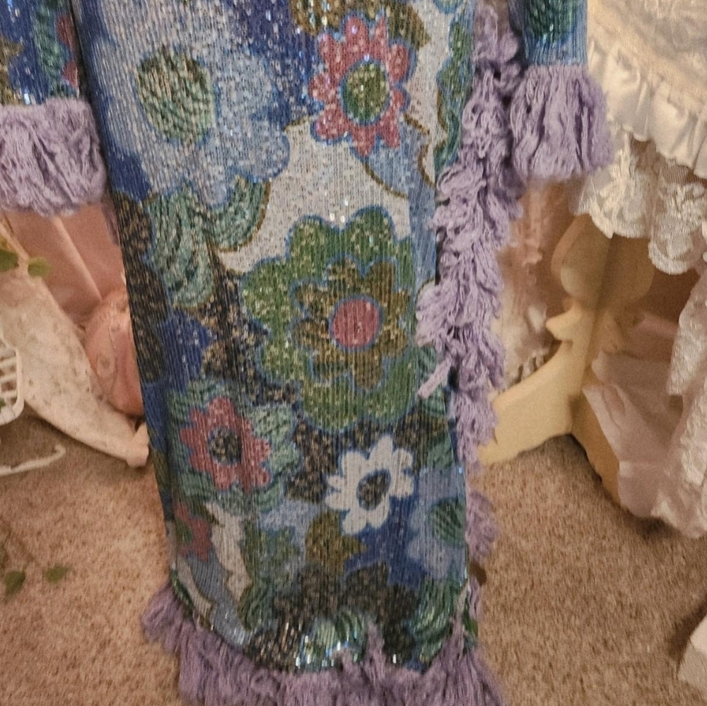 ♡ ️rare celia b whimsical fringe sequin dress ♡ - Picture 3 of 7
